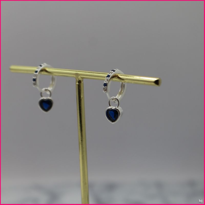 Argollas Corazón Azul - Elegancia y Serenidad en Plata