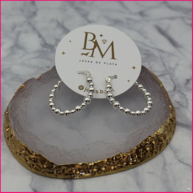 Argollas Esferas de Plata (Anti-estres)