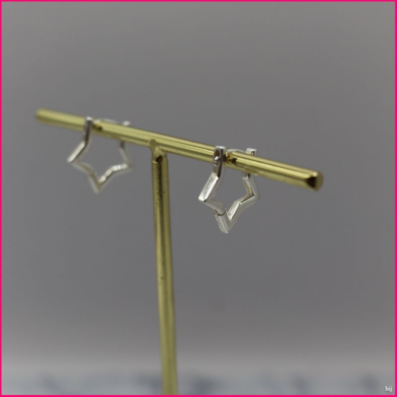 Argollas Estrella Plateada - Brilla con Elegancia