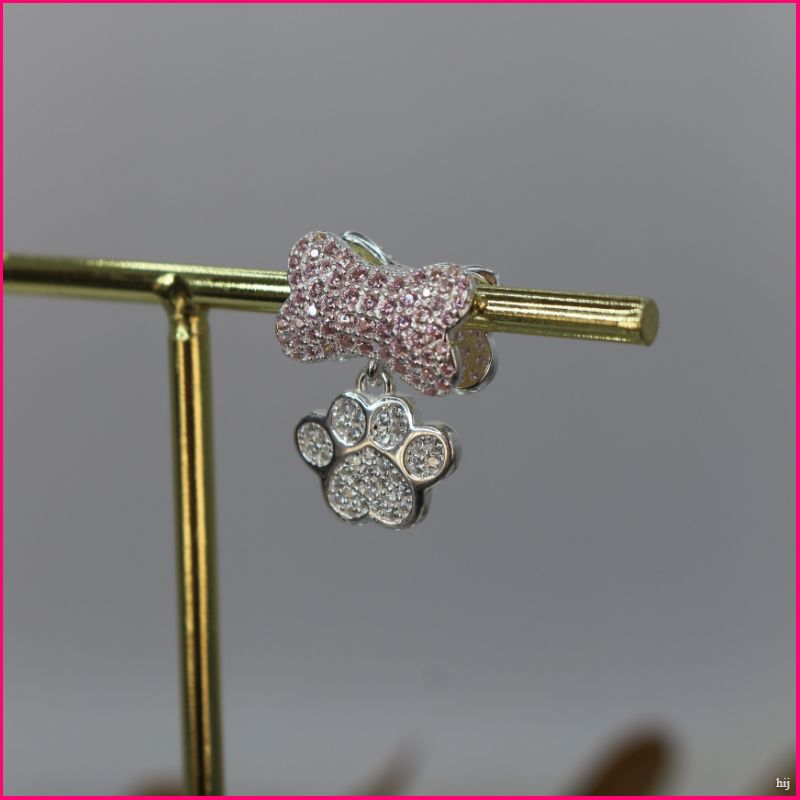 Charm Huella de Perro con Circones Rosados 🐾💖