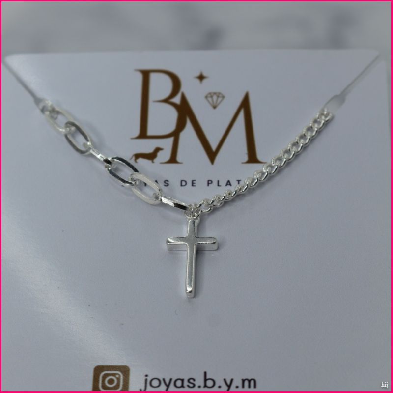 Pulsera con Cruz en Plata Ley 925 ✨
