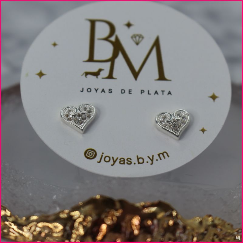 Aros de Corazón con Circones 💎❤️