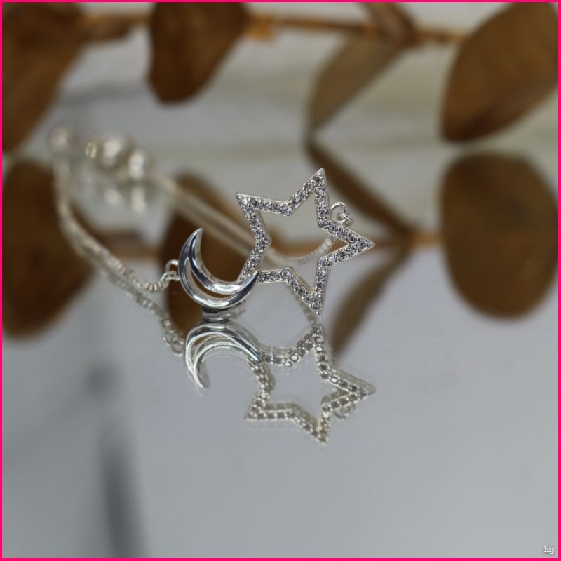 Pulsera Estrella y Luna en Plata Ley 925 🌙⭐