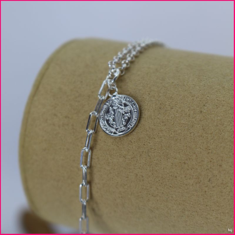 Pulsera San Benito en Plata Ley 925 ✨🙏