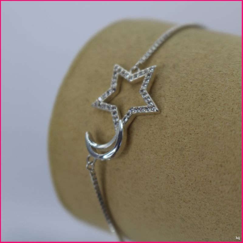 Pulsera Estrella y Luna en Plata Ley 925 🌙⭐