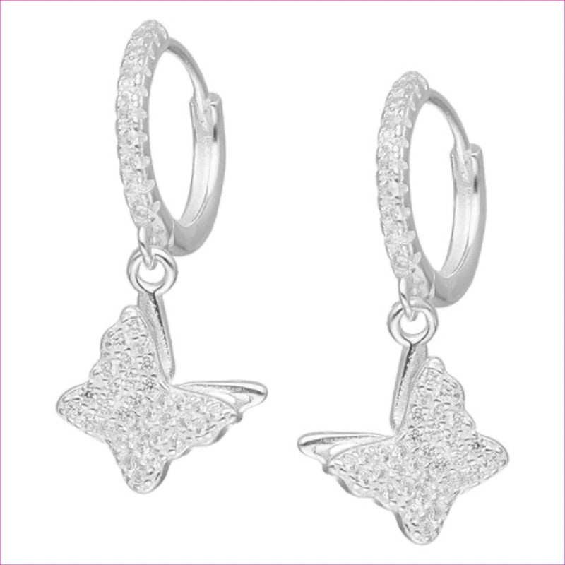 Aros Mariposa Brillante - Elegancia y Libertad en Plata