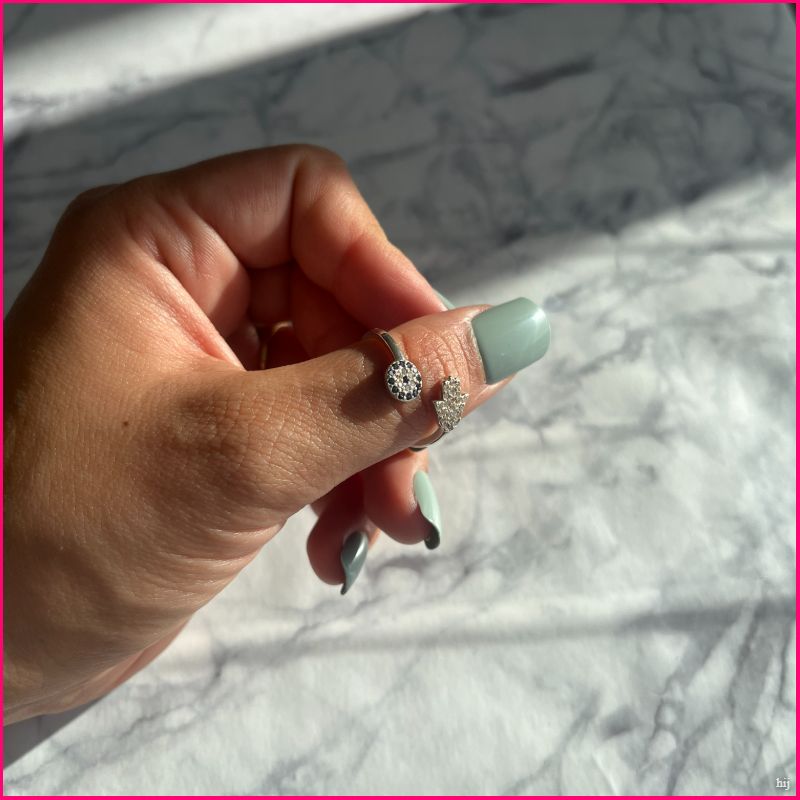 Anillo Ajustable de la Mano de Fátima