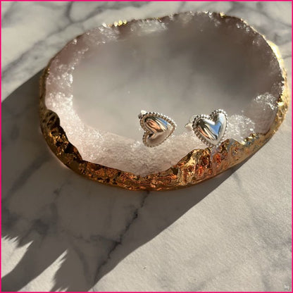 Aros Corazón Detalle Doble