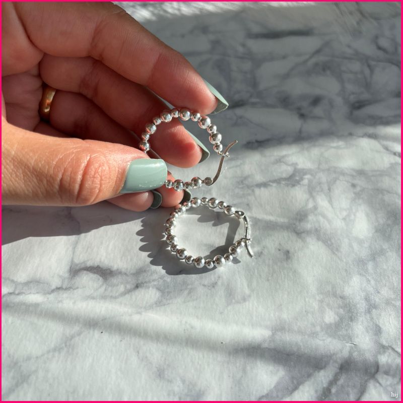 Argollas Esferas de Plata (Anti-estres)