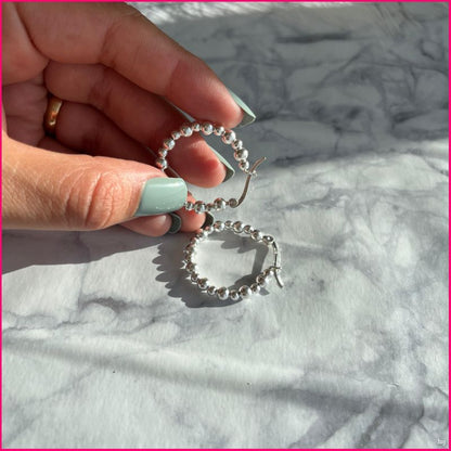 Argollas Esferas de Plata (Anti-estres)