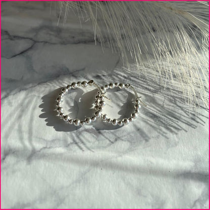Argollas Esferas de Plata (Anti-estres)