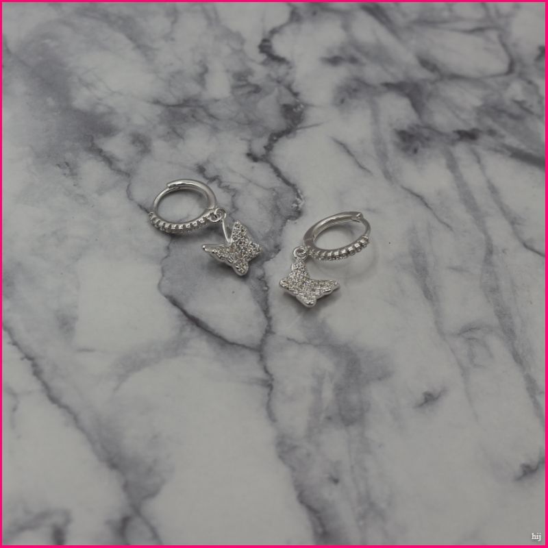 Aros Mariposa Brillante - Elegancia y Libertad en Plata