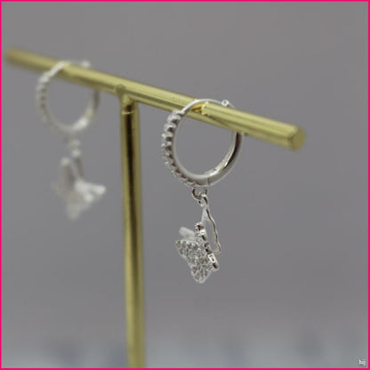Aros Mariposa Brillante - Elegancia y Libertad en Plata