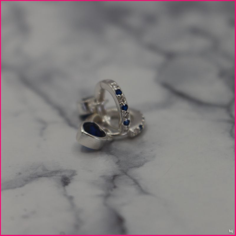 Argollas Corazón Azul - Elegancia y Serenidad en Plata