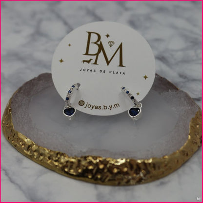 Argollas Corazón Azul - Elegancia y Serenidad en Plata