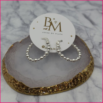 Argollas Esferas de Plata (Anti-estres)