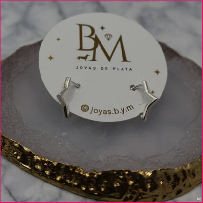 Argollas Estrella Plateada - Brilla con Elegancia