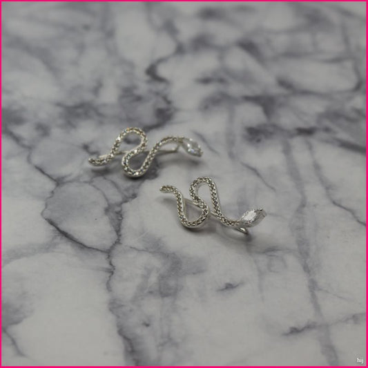Aros Trepadores Serpiente - Audacia y Brillo en Plata