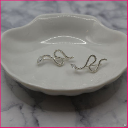 Aros Trepadores Serpiente - Audacia y Brillo en Plata