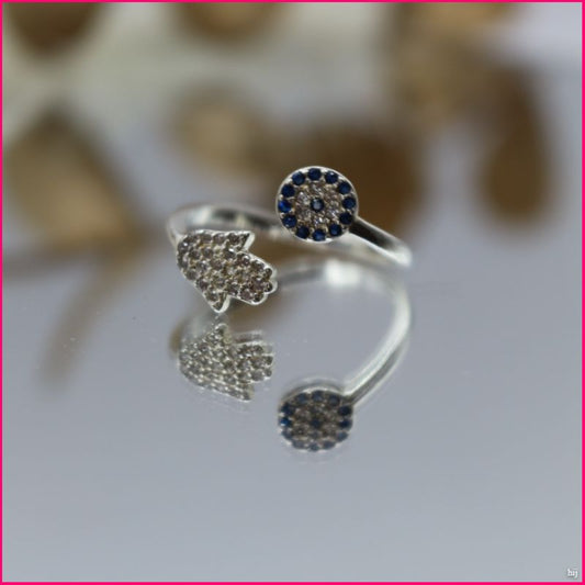 Anillo Ajustable de la Mano de Fátima