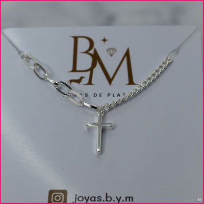 Pulsera con Cruz en Plata Ley 925 ✨