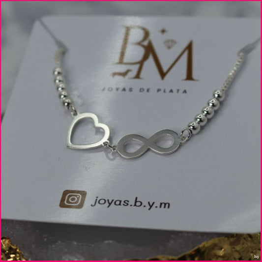 Pulsera Corazón e Infinito: Amor Sin Límites 💖♾️
