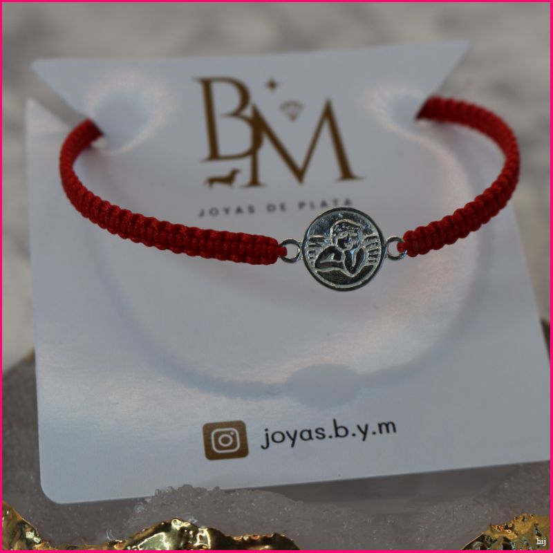 Pulsera Roja con Ángel de la Guarda 💖😇