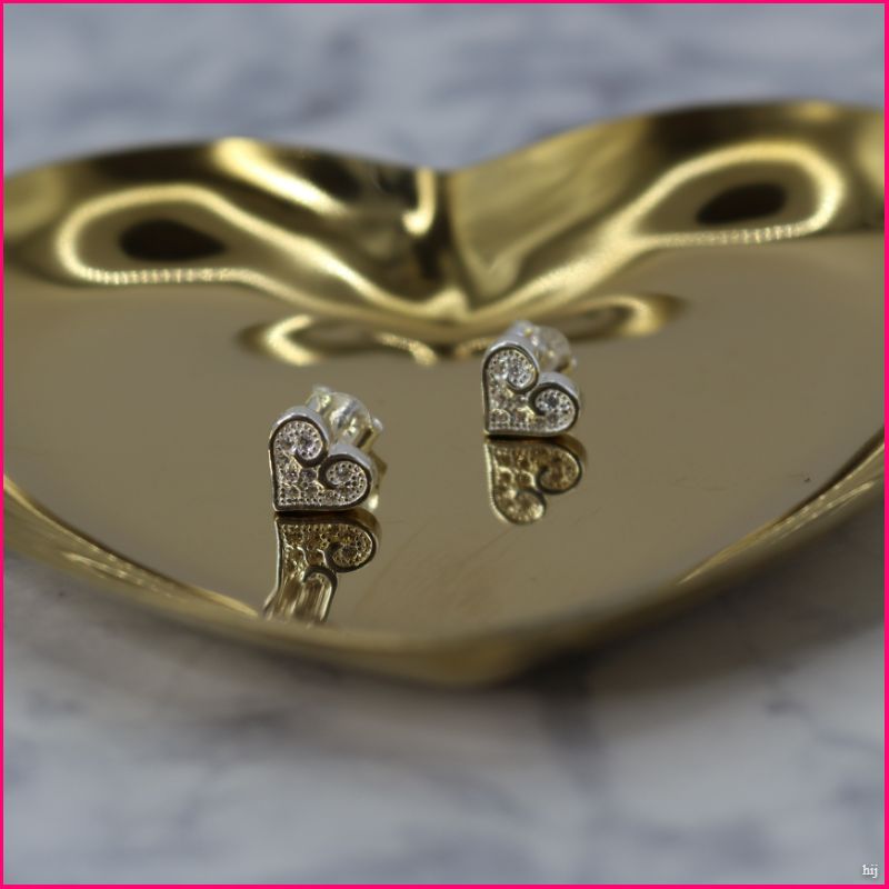 Aros de Corazón con Circones 💎❤️