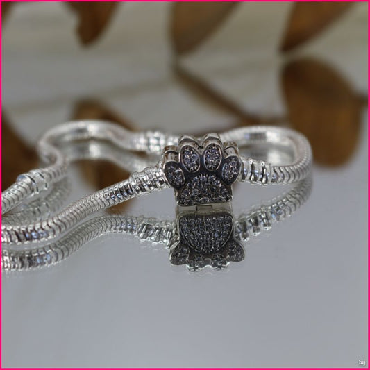 Pulsera Estilo Pandora con Pata de Perro 🐾✨
