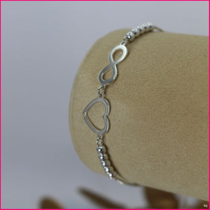 Pulsera Corazón e Infinito: Amor Sin Límites 💖♾️