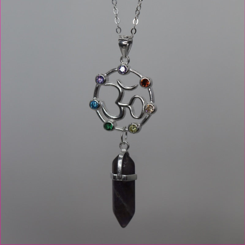Collar con Cuarzo y 7 Chakras: Armonía y Protección en una Joya&nbsp;✨