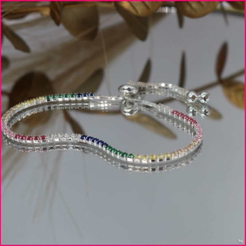 Pulsera "Arcoíris de Zircones" Ajustable