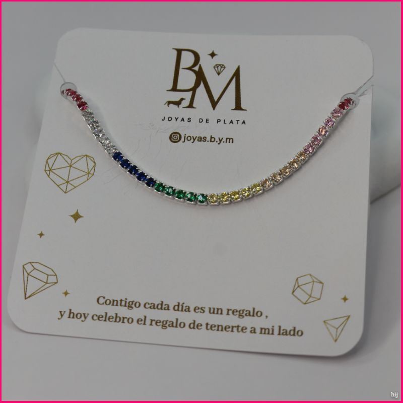 Pulsera "Arcoíris de Zircones" Ajustable
