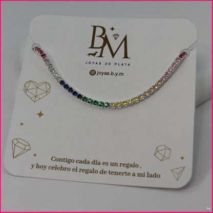 Pulsera "Arcoíris de Zircones" Ajustable