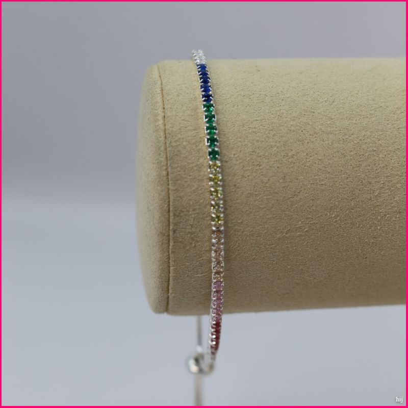 Pulsera "Arcoíris de Zircones" Ajustable