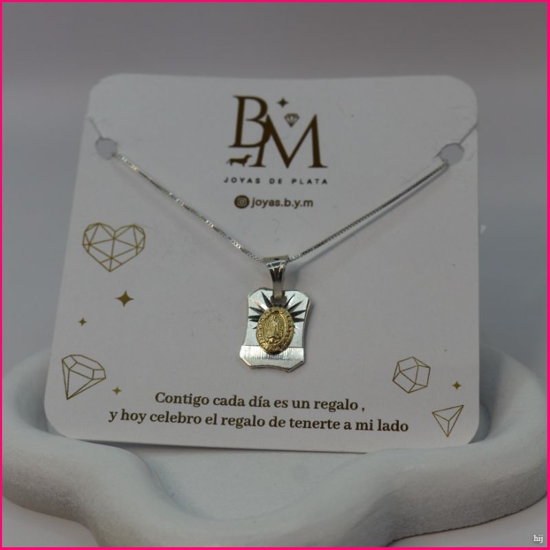 💎 Collar "Virgen con Detalles en Oro": Fe y Elegancia ✨