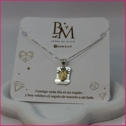 💎 Collar "Virgen con Detalles en Oro": Fe y Elegancia ✨
