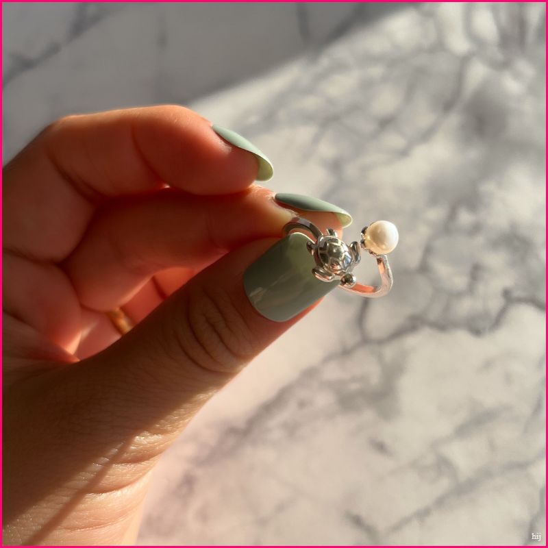 Anillo Perla Tortuga (ajustable)