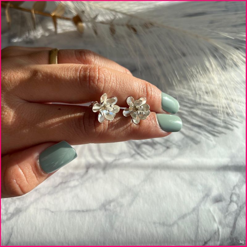 Pendientes Flores de Plata