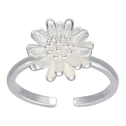 Anillo Flor Blanca - Delicadeza y Pureza en Plata