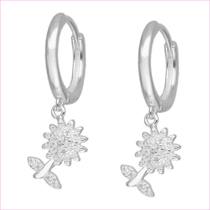 Argollas Girasol Brillante - La Luz del Sol en Plata